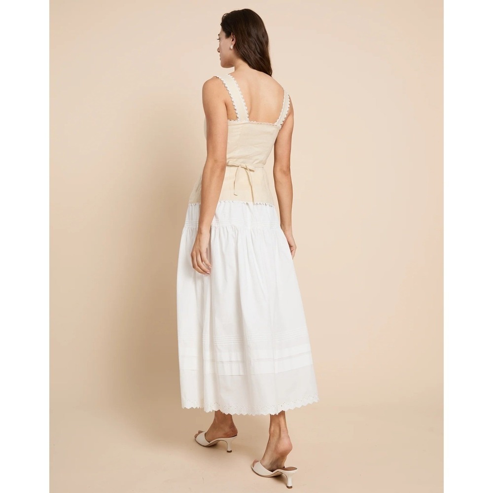 NWT o.p.t Beth Eyelet Detail Cotton Maxi Skirt in White - Size 2 - Picture 9 of 9